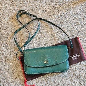 Coach Darj Green Leather Crossbody Bag